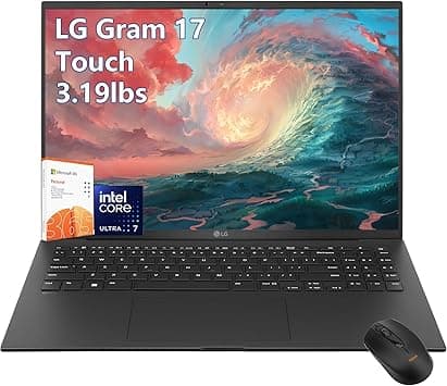 LG-gram Laptop-17 inch Touchscreen 2.5K - Intel Core Ultra 7 Processor - 32GB RAM -2TB PCIe SSD -Windows 11 -Backlit Keyboard - 2025 AI PC Copilot -Ultra Thin Lightweight -Business Work - Amazon.ae Price Tracker