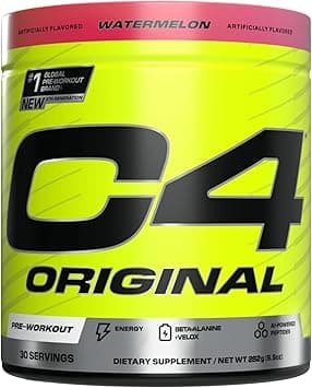 Cellucor C4 Original Pre Workout Powder Sugar-Free Drinks for Men & Women with 200mg Caffeine & 2g CarnoSyn Beta-Alanine Energy, Focus & Performance Support, Watermelon, 30 Servings - Amazon.ae Price Tracker