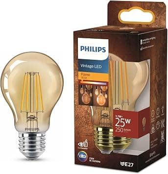 Philips LEDclassic E27 lamp, gold, replaces 25 W, warm white (1800 Kelvin), decorative lamp - Amazon.ae Price Tracker