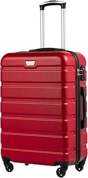 COOLIFE Carry on Luggage Travel Gear Trolley Bag ABS Lightweight Hard Shell Suitcase with TSA lock and Durable 4 Spinner Wheels (Red, S(20 inch)) - Amazon.ae Price Tracker