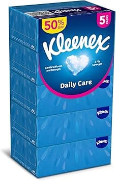 Kleenex Daily Care Facial Tissue - Pack Of 5 Boxes, 170 Sheets X 2 Ply (50%) - Amazon.ae Price Tracker