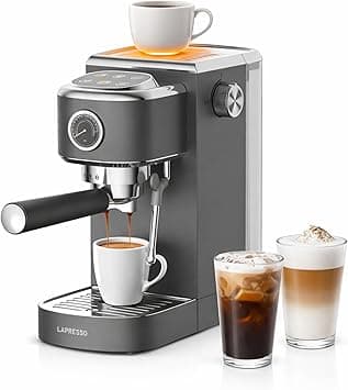 LePresso Coffee Machine Semi-Automatic with Powerful Boiler, Espresso Machine with Hot & Cold Coffee Maker, 20Bar, PCB Control with 6 Touch Buttons, Stainless Steel Shell, 1350W Power with Steam Wand - Amazon.ae Price Tracker
