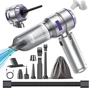Car Vacuum Cleaner High Power - 22000PA Portable Car Vacuums 4 in 1 Compressed Air Duster & Blower Hand Held Vacuum Cordless with Brushless Motor for Cars Home Office Camping Ideal Gifts for Men women - Amazon.ae Price Tracker