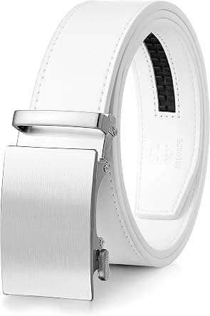 MILORDE Men's Genuine Leather Ratchet Belt, Customizable Fit, 1 3/8" for Dress Pant Shirt Oxfords Casual Golf - Amazon.ae Price Tracker