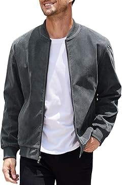 COOFANDY Men's Casual Varsity Jacket Vintage Lightweight Suede Bomber Jackets - Amazon.ae Price Tracker