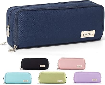 Cicimelon Pencil Case Large Capacity Pouch 3 Compartments Bag Gift For Students Girls Adults Women (Navy) - Amazon.ae Price Tracker