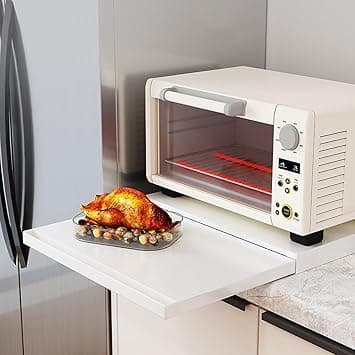 Kitchen Countertop Pull Out Organizer Tray, Microwave Oven Sliding Storage Tray, Coffee Maker Stand Under Oven Drawer Shelf, for Kitchen Appliances (White) - Amazon.ae Price Tracker