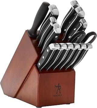 HENCKELS Premium Quality 15-Piece Knife Set with Block, Razor-Sharp, German Engineered Knife Informed by over 100 Years of Masterful Knife Making, Lightweight and Strong, Dark Brown - Amazon.ae Price Tracker