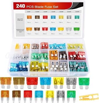 Nilight - 50018R 240Pcs Standard And Mini Blade Fuses Set,5A 7.5A 10A 15A 20A 25A 30A Atc Apr Ato Ats Standard And Atm Apm Mini Automotive Blade Fuse Assortment Kit,2 Years Warranty - Amazon.ae Price Tracker