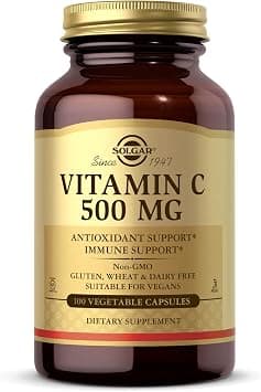 Solgar Vitamin C 500 mg | 100 Vegetable Capsules | Supports Skin Health, Immune Function & Antioxidant Protection | Vegan, Non-GMO, Gluten-Free - Amazon.ae Price Tracker
