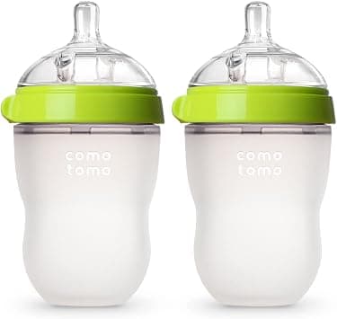 Comotomo Natural Feel Baby Bottle, Soft & Squeezy, Easy To Clean, Dual Anti-Colic Vent Bottle For Baby, Infants And Newborn 250ml, Green (Pack Of 2) - Amazon.ae Price Tracker