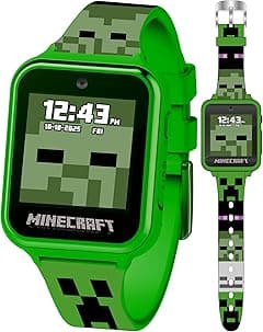 Minecraft Kids Smartwatch - Interactive LED Screen Watch with 10 Custom Watch Faces, Games, Camera, Alarm, Step Tracker & More - Fun Tech Gift for Boys and Girls - Fits Wrists 5.5'' to 8.0" - Amazon.ae Price Tracker