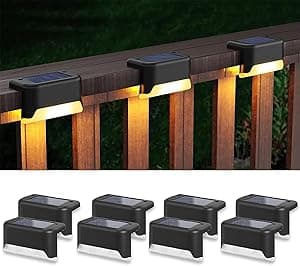 Solar Step Deck Fence Lights (8 Pack), Solar Step Lights Outdoor Waterproof Led Solar Fence Lamp for Patio, Stairs, Garden Pathway, Step and Fences (8) - Amazon.ae Price Tracker