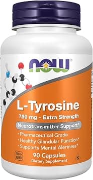 NOW Supplements, L-Tyrosine 750 mg, Supports Mental Alertness*, Neurotransmitter Support*, 90 Veg Capsules - Amazon.ae Price Tracker