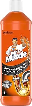 Mr. Muscle Sink and Drain Gel Cleaner, Clear Blocked Sinks Fast, Works In 5 Minutes, Works 3x Better Than Bleach, Safe for All Pipes, 1L - Amazon.ae Price Tracker