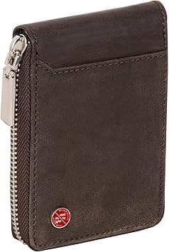 HORNBULL Steve RFID Blocking Leather Wallet for Men | Vertical Credit Debit Card Holder, Coffee Brown, 2 cm x 9 cm x 12 cm, Zip Around Wallet - Amazon.ae Price Tracker