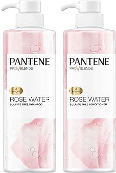 Pantene Sulfate Free Shampoo and Conditioner Set, Rose Water, Soothing and Moisturizing, Infused with Vitamin B5, for all Hair Types, Safe for Color Treated Hair, Pro-V Blend, 17.9 Fl Oz Each, 2 Pack - Amazon.ae Price Tracker