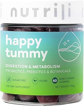 Nutrili Happy Tummy Probiotics Sugar Free Gummies (1 month) | Digestion & Metabolism | Probiotics, Prebiotics, Botanicals & Vitamins - Amazon.ae Price Tracker