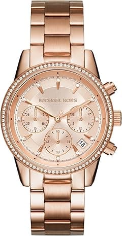 Michael Kors Women's Watch RITZ, 37 mm case size, Quartz Chronograph movement, Stainless Steel strap - Amazon.ae Price Tracker