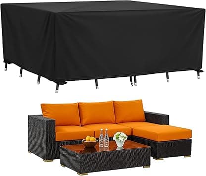 Waterproof Garden Patio Furniture Cover Set, (200 x 160 x 70) Upgraded 210D Heavy Duty Oxford Fabric UV Resistant Protective Covers for Rectangle Table Chair Sofa Outdoor - Amazon.ae Price Tracker