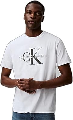 Calvin Klein mens Short Sleeve Monogram Logo T-Shirt T-Shirt - Amazon.ae Price Tracker