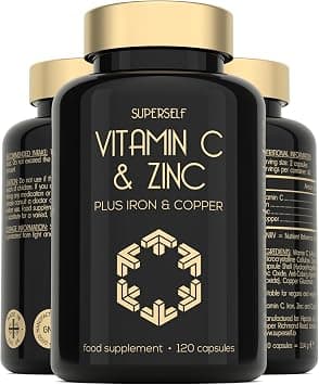 Vitamin C and Zinc Tablets - 1000mg VIT C Enhanced with Zinc, Iron, Copper High Strength - 120 Easy to Swallow Capsules - Vegan Immune System Complex Vitamin C Supplement with Superior Absorption - Amazon.ae Price Tracker