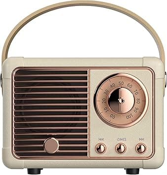 Baolira Retro Bluetooth Speaker Wireless Mini Speaker,Bluetooth Speaker with Crystal Clear Stereo Sound Rich Bass,Portable Bluetooth Speaker for iPhone,Android Devices and Tablet (Beige) - Amazon.ae Price Tracker
