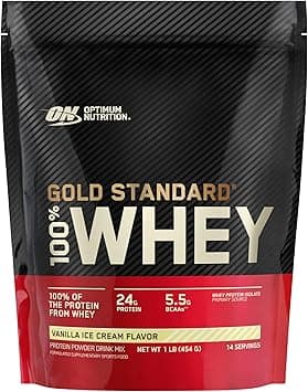 Optimum Nutrition Gold Standard 100% Whey Protein Powder, Vanilla Ice Cream, 1 Pound (Packaging May Vary) - Amazon.ae Price Tracker