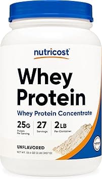 Nutricost Whey Protein Concentrate (Unflavored) 2LBS - Gluten Free & Non-GMO - Amazon.ae Price Tracker
