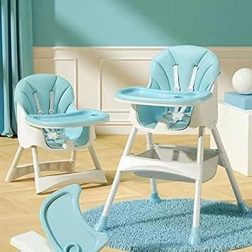 Honelevo Baby Dining Chair Baby Feeding Chair Portable High Chair ,Adjustable Height Foldable Toddler Seat ,safty highchair with Meal Tray,all for your baby (Blue) - Amazon.ae Price Tracker