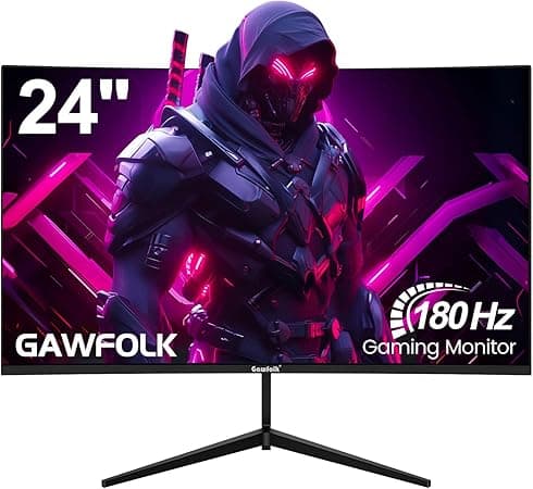 Gawfolk 24" inch Gaming Monitor 180Hz FHD Curved Computer Display Screen 1080P(1920x1080) 3000R Fast 1ms(GTG) 99% sRGB FreeSync For eSports gamers and office home - Amazon.ae Price Tracker