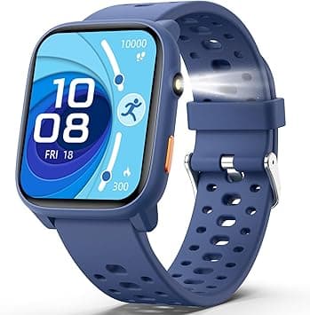 Mgaolo Kids Smart Watch 1.85" Upgrade - Fitness Tracker with Heart Rate Sleep Monitor, 100+ Sports Modes, 12 Puzzle Games, Activity Tracker for Boys Girls Outdoor Fun (Blue) - Amazon.ae Price Tracker