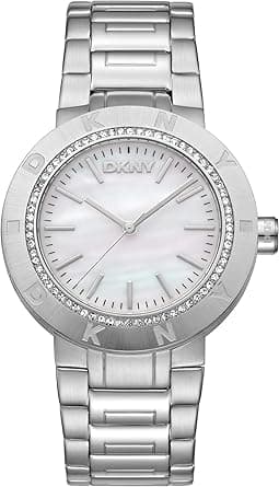 DKNY Evening Stainless Steel Mop Dial Watch for Women, 36 mm Case Size, White/Grey - Amazon.ae Price Tracker