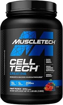 MuscleTech Cell Tech Creatine Research-Backed Muscle Builder for Faster Muscle Growth, Enhance Strength & Performance & Improve Recovery Post-Workout Recovery Drink, Fruit Punch Flavor 3.00 lbs - Amazon.ae Price Tracker