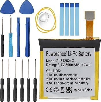 390mAh 3.7V PL512524G Replacement Battery Compatible with Amazfit T-rex Verge Lite, A1807, A1801, A1808, A1811, A1818, A1918, GTR47, V010 Watches, Li-Polymer Battery Repair Kit - Amazon.ae Price Tracker