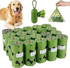 SKY-TOUCH 20Rolls-300pcs Dog Poop Bags Pet Dog Supplies for Dogs include 1pcs Green Adjustable Dispenser,Extra Thick and Strong, 100% Leak Proof, Biodegradable Waste Bag - Amazon.ae Price Tracker