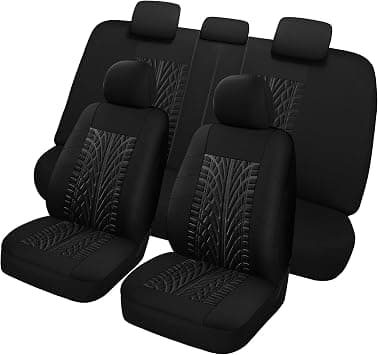 Pariitadin Car Seat Covers Full Set, Washable and Breathable Premium Cloth Automotive Vehicle Seat Cover for Car Interior, Universal Fit for Most Cars, Sedan, Truck, SUV(Black) - Amazon.ae Price Tracker