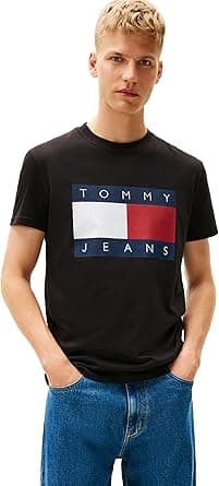 Tommy Jeans mens Short Sleeve Cotton Graphic T-shirts With Big Flag Logo Design Short Sleeve Cotton Graphic T-shirts With Big Flag Logo Design (pack of 1) - Amazon.ae Price Tracker