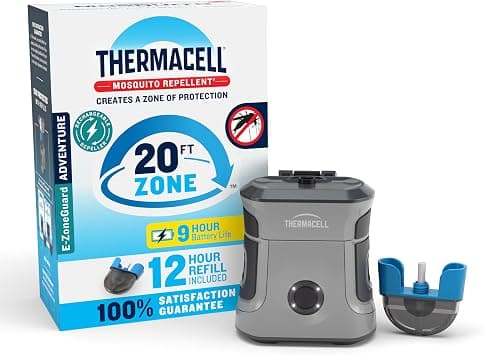 Thermacell Mosquito Repellent Rechargeable Adventure EX-Series EX90; Patio Shield with 9-Hour Battery, Includes 12-Hour Refill, Rubber Armor & Carabiner; Scent Free Bug Spray Alternative - Amazon.ae Price Tracker