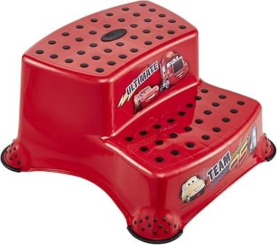 Keeeper Disney Double Step Stool for Kids – Anti-Slip Stepping Stool with Lightning McQueen – BPA-Free Plastic – Stable, Lightweight, Easy to Clean – Red - Amazon.ae Price Tracker