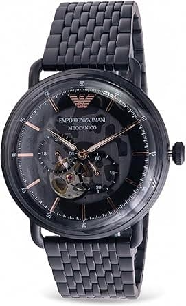 Emporio Armani Aviator Analog Black Dial Men's Watch-AR60025, Black, strap - Amazon.ae Price Tracker
