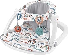 Fisher-Price Portable Baby Chair Sit-Me-Up Floor Seat with 2 Developmental Toys, Rainbow Showers - Amazon.ae Price Tracker