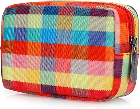 E-Tree Small Canvas Zippered Cosmetic Bag, Makeup Carrying Case, Portable Daily Storage,Toiletry Travel Pouch, Electronics Accessories Organizer, Little Pouch,Tech Bag, Colorful, 6" X 1.8" X 4", - Amazon.ae Price Tracker