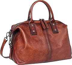 Iswee Genuine Leather Satchel Tote Bag Top Handle Handbag Designer Shoulder Bag Large Capacity Cross Body Bag - Amazon.ae Price Tracker