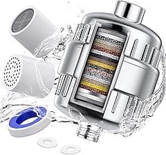 GROLIGH Shower Filter 20 Stage Showerhead Filter for Hard Water Shower Water Filter with 2 Replaceable Filter Cartridges for Removing Chlorine Fluoride, Polished Chrome - Amazon.ae Price Tracker