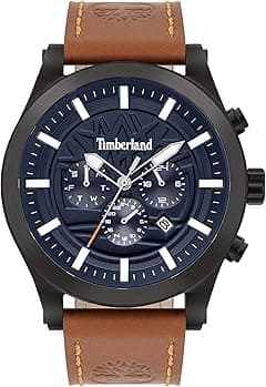 TIMBERLAND Hardwick Men's Analogue Quartz Watch with Blue Dial and Tan Leather Strap - TBL.15661JSB-03 - Amazon.ae Price Tracker