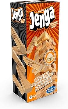 Hasbro Gaming - Classic Jenga Game, Genuine Hardwood Blocks, Jenga Stacking Tower Party Game For Family And Kids Ages 6+, Birthday Gift & Gift For All Ocasions - Amazon.ae Price Tracker
