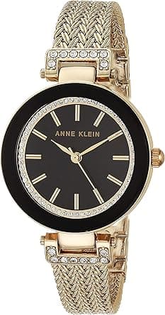 Anne Klein Women's Premium Crystal Accented Mesh Bracelet Watch - Amazon.ae Price Tracker