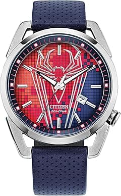 Citizen Eco-Drive Men's Marvel Spider Man Watch in Stainless Steel with Blue Polyurethane Strap, Spider Man Art Blue Dial, 3-Hand Date, 42mm (Model: AW1680-03W) - Amazon.ae Price Tracker