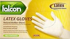 Falcon Latex Gloves 100pcs, White, M, SNHLPM - Amazon.ae Price Tracker
